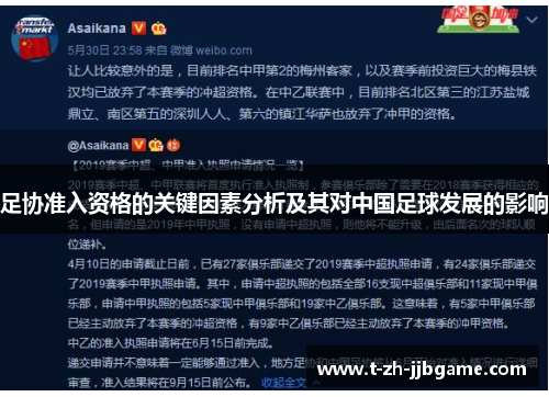 足协准入资格的关键因素分析及其对中国足球发展的影响